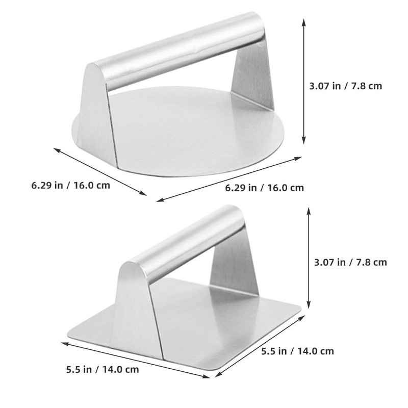 2 Pcs Meat Press for Cooking Smashed Burger Commercial Hamburger Patty Maker gallery
