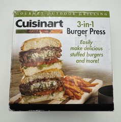 Cuisinart Hamburger Press Patty Maker, Stuffed Burger Press, 3 in 1 Non-Stick