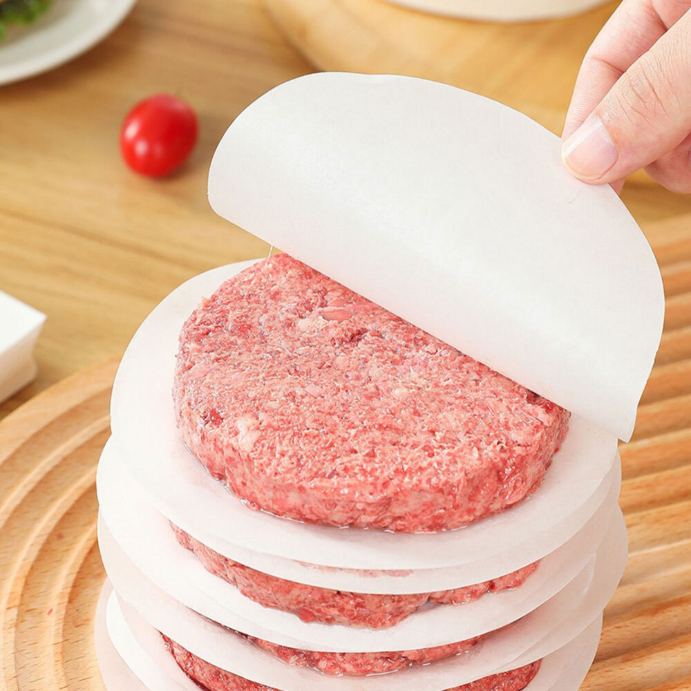100Pcs Hamburg Paper Non-Stick Baking Oil Paper For Burger Press BBQ Patty Maker gallery