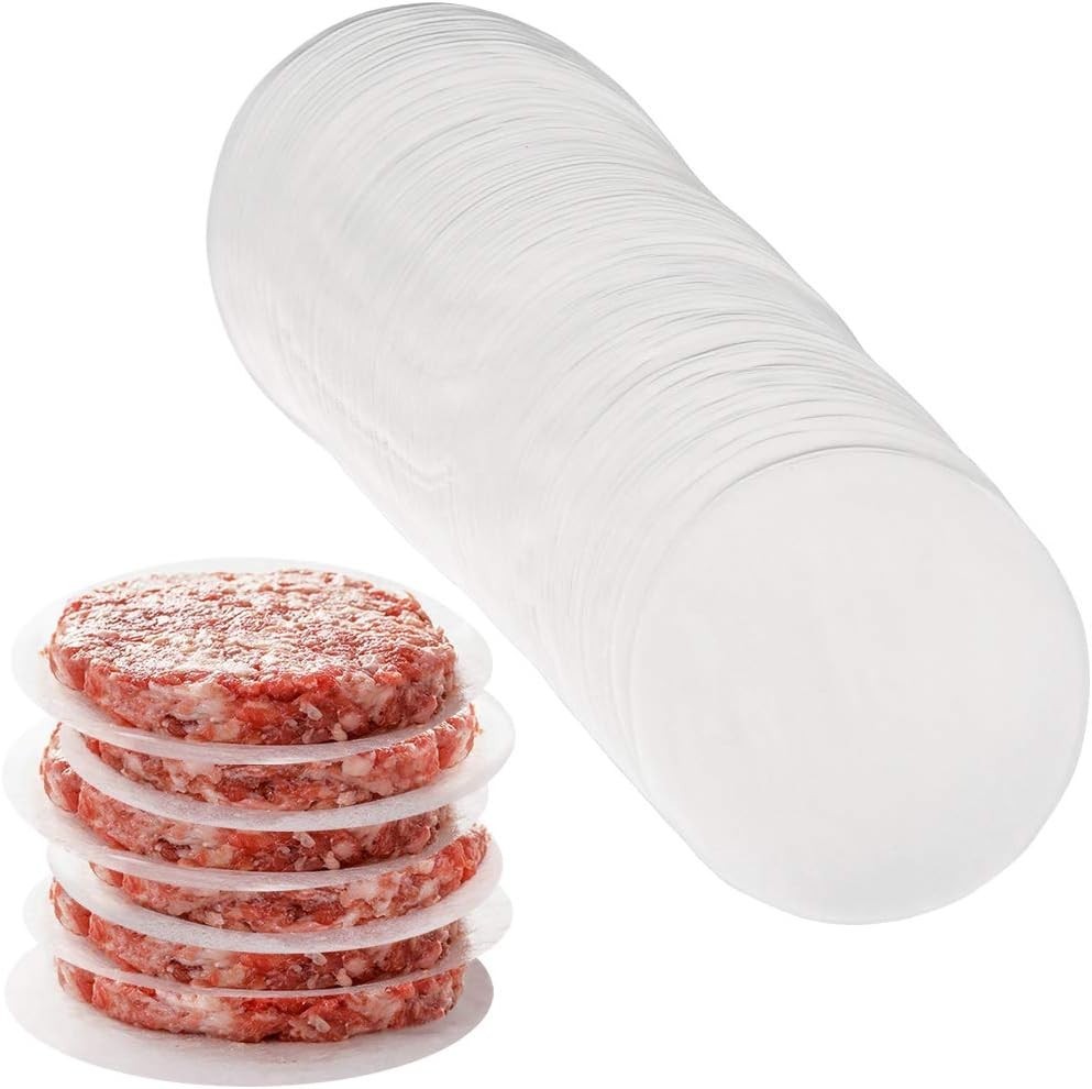 Hamburger Patty Paper round 4.5 Inch, Set of 200, Non Stick Patty Paper Sheets f
