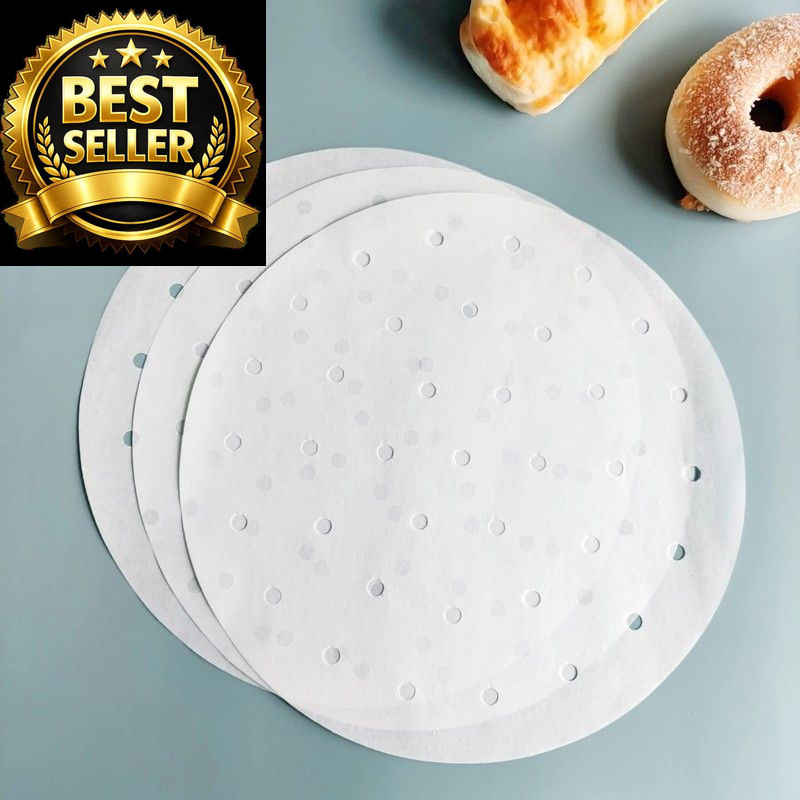 100 PCS Bamboo Steamer Liner, 10" 10 inch x10 x 0.01 inch, ['White'] gallery