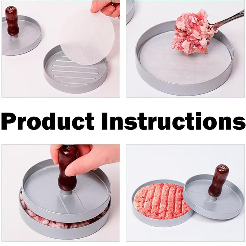 Mini Burger Press Small Meat Patty Maker Round Shape Hamburger BBQ gallery