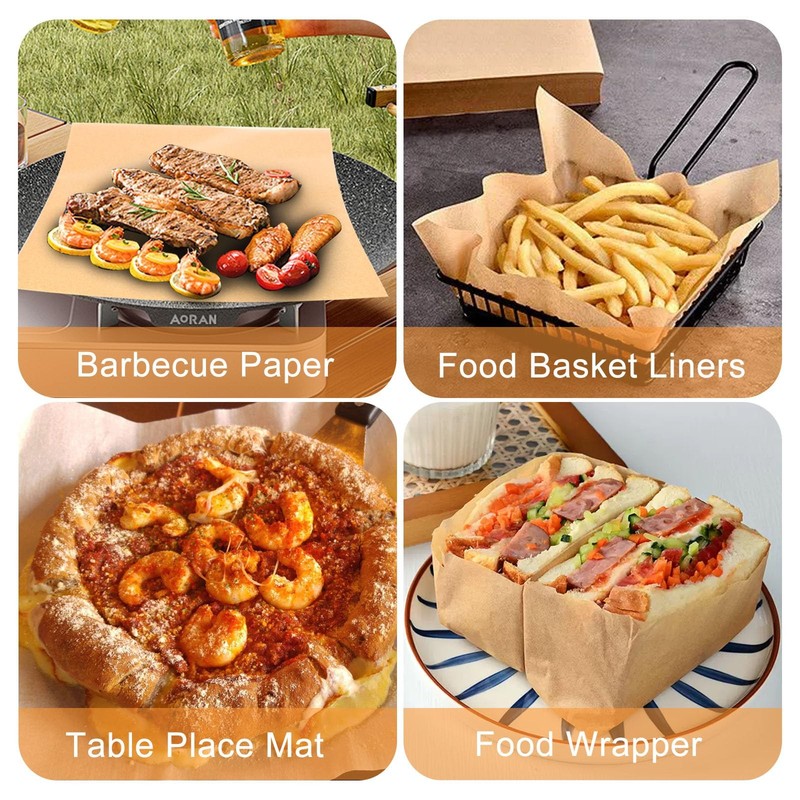 100 Count Pre-Cut Deli Wax Paper Sheets, 12x12" Natural 12 X 12 Inches, Kraft gallery