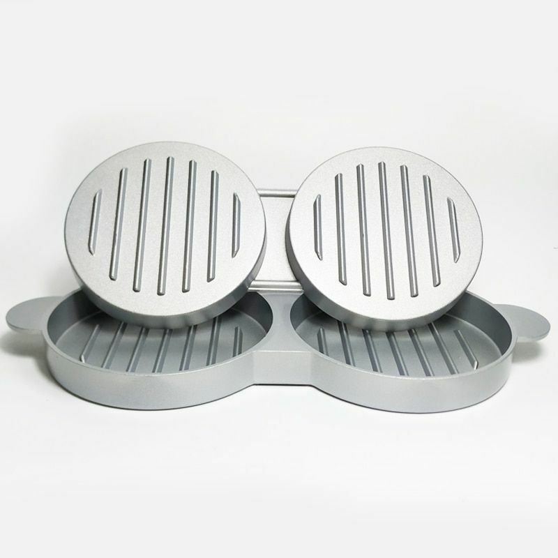 Press Burger Double Hamburger Patty Maker Mold Grill Bbq Meat Non-stick New Patt gallery