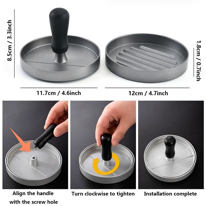 Hamburger Press Patty Maker with 100 Patty Papers Non-Stick Mold for Grilling gallery