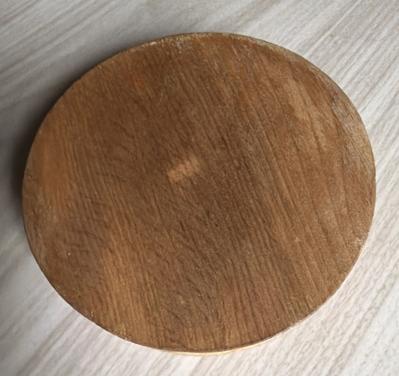Vintage Wooden Hamburger Press Wine/vegi/cheese Print with A Hinged Lid! gallery