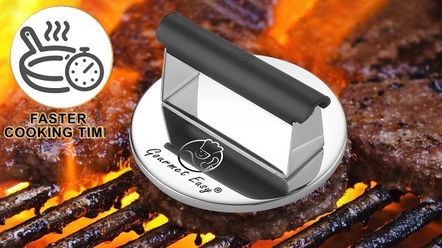 2lb Stainless Steel Burger Press with Heat Resistant Handle - Dishwasher Safe Gr gallery