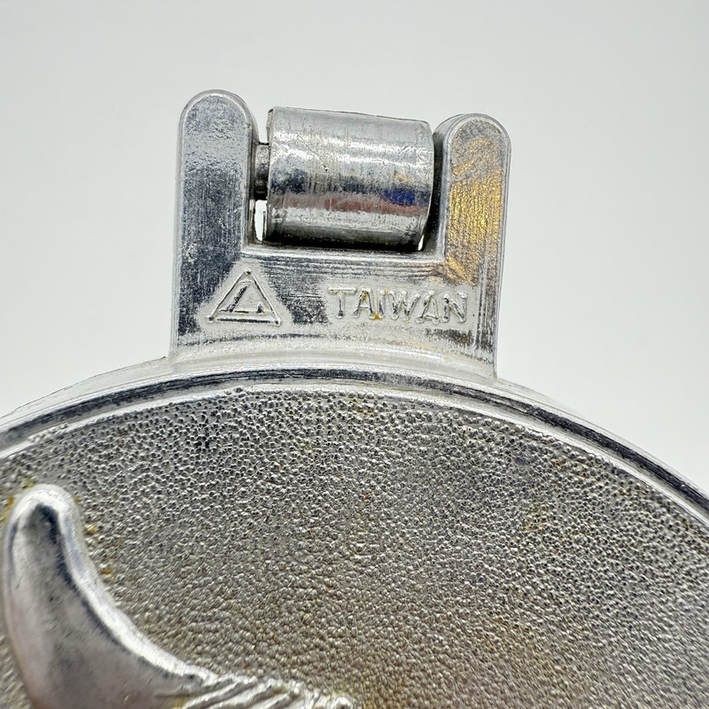 Vintage Aluminum Hamburger Patty Press, Cow Embossed Design gallery