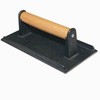 Cast Iron Steak Weight, 4.25-Inch by 8.25-Inch,Black, Tan, Medium New gallery