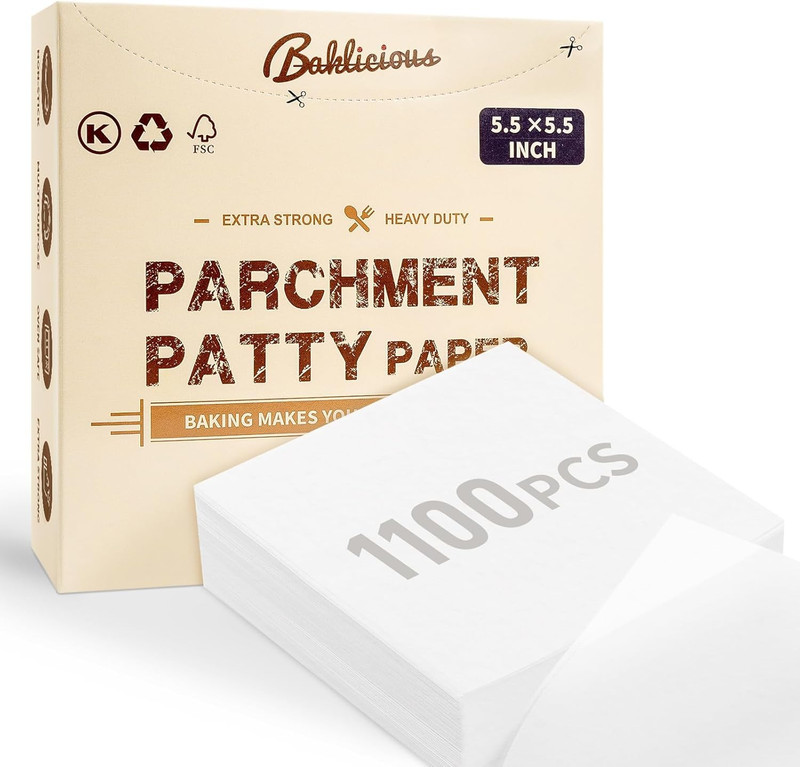 Hamburger Patty Paper – 1100Pcs of 5.5"x5.5" Non-Stick Patty Paper Squares – ... gallery
