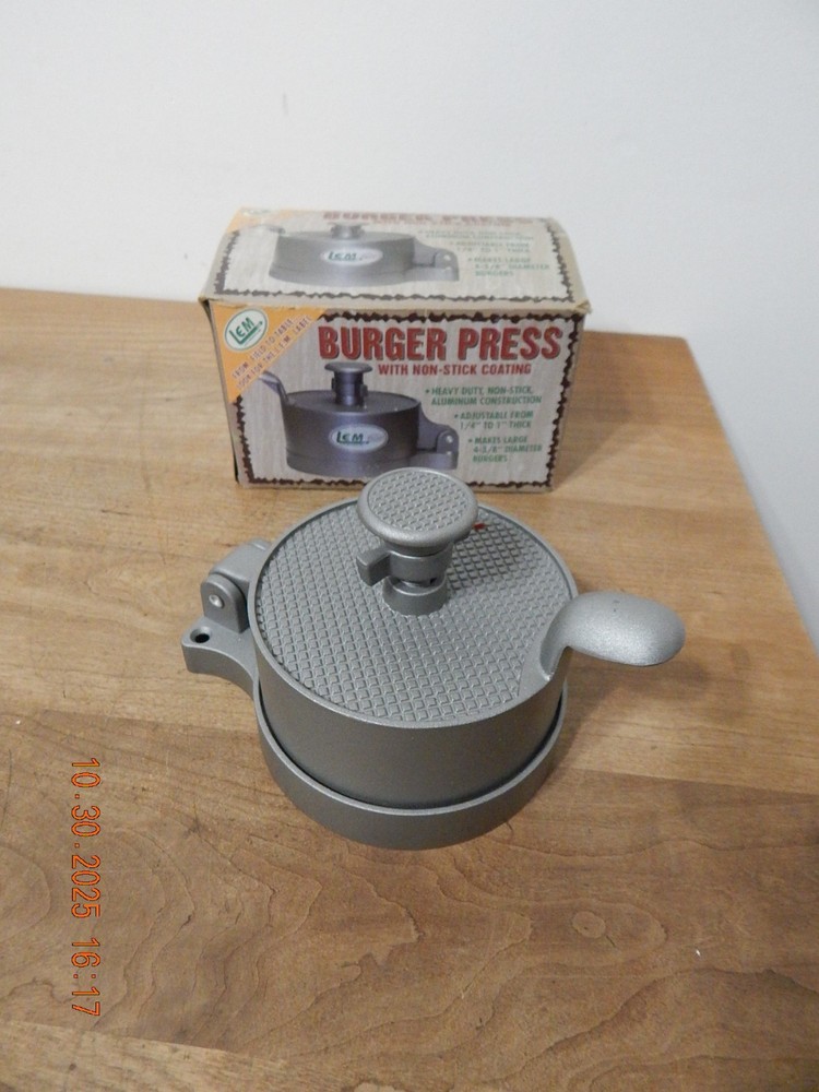 LEM Professional Burger Press Heavy Duty Non-Stick Hamburger Patty Press