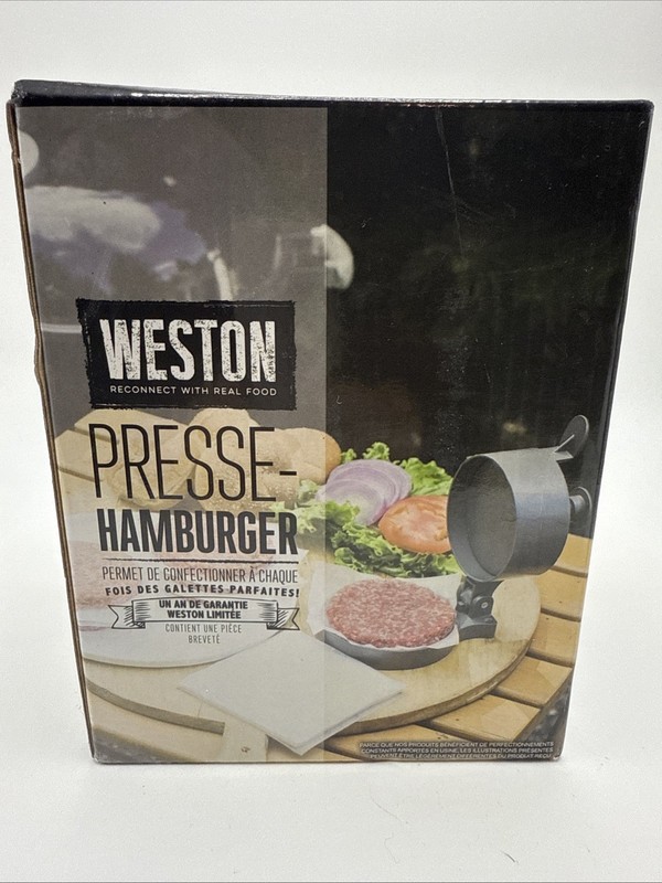 Weston Nonstick Single Hamburger Press # 07-0301 BBQ New In Box gallery