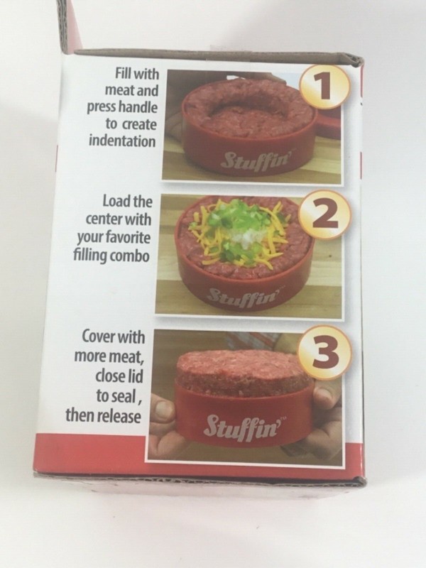 Stuffin’ Easy Use Burger Maker Fill Up to 1/2 lb Burger Durable Easy Cleaning gallery