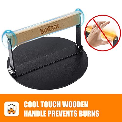 Burger Press 6 inch, Round Burger Smasher Grill Press for Griddle Bacon gallery