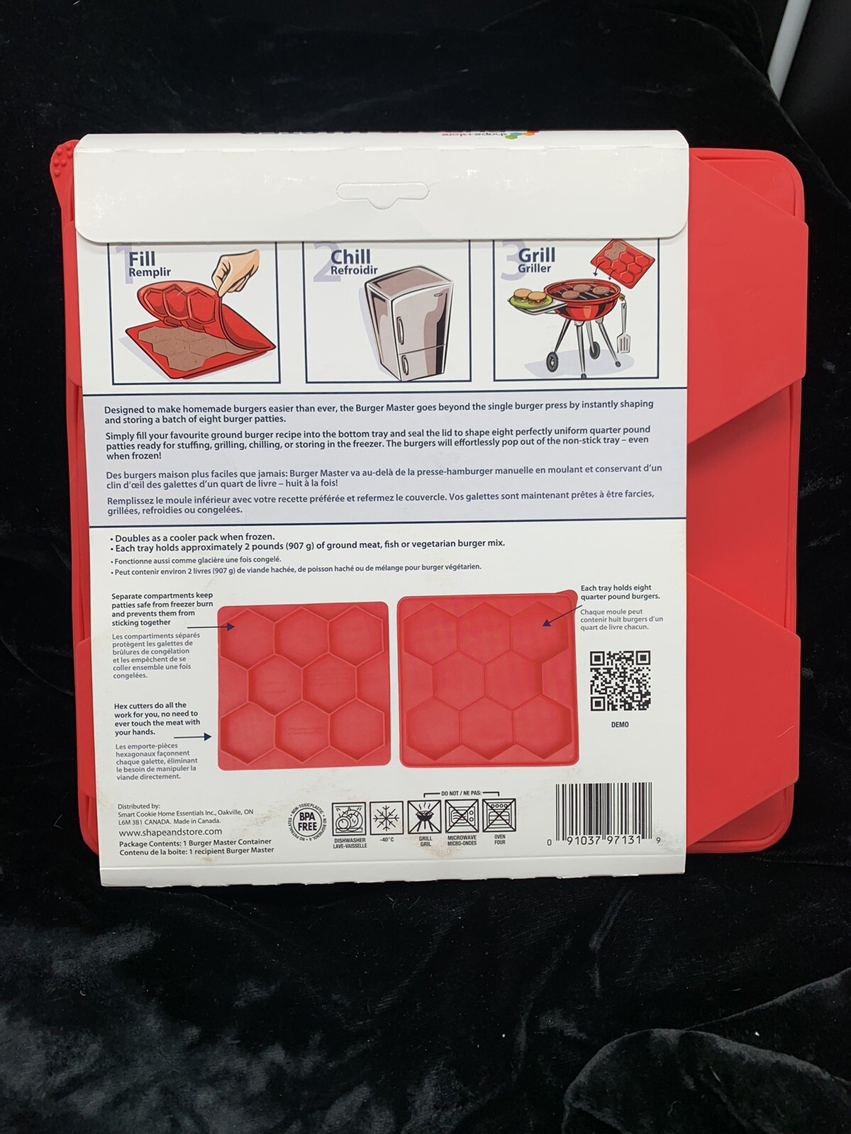 8 IN 1 Shape + Store Burger Master - Burger Press & Freezer Container -Brand New gallery