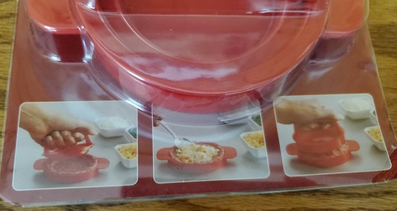 Mr Bar-B-Q STUFFED BURGER PRESS RED Fill Burgers NWT gallery