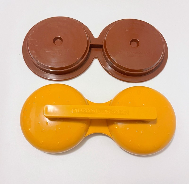 Charcoal Companion Double Hamburger Press Mold 2005 Burger 4.5 Circular Patties gallery