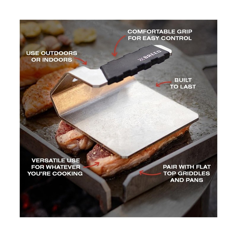 Breeo Griddle Press, 2.6 lbs - Heavy-Duty, Stainless Steel, USA Made - Smash ... gallery