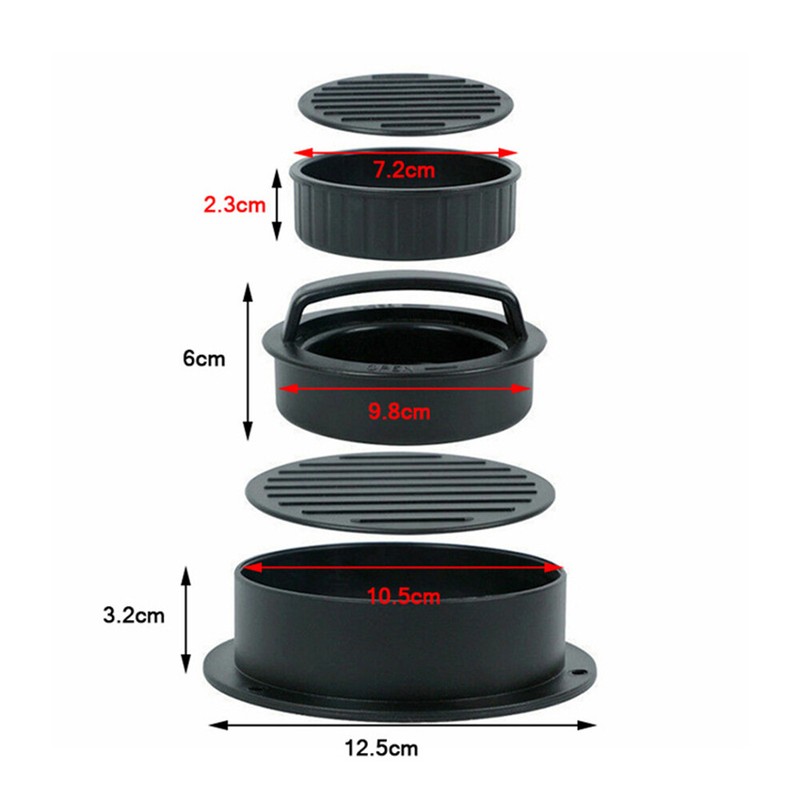 Non Stick Stuffed Burger Press Hamburger Patty Molds Maker Sliders Kitchen BBQ gallery