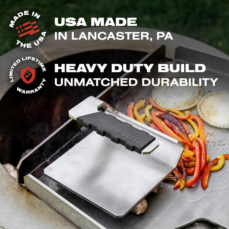 Griddle Press, 2.6 Lbs - Heavy-Duty, Stainless Steel, USA Made - Smash Burgers, gallery