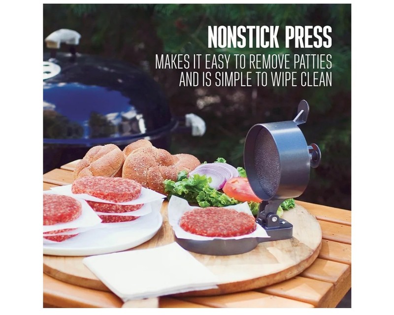Weston Burger Press, Makes 4 1/2" Single, Non-stick Heavy-Duty Cast Aluminum gallery