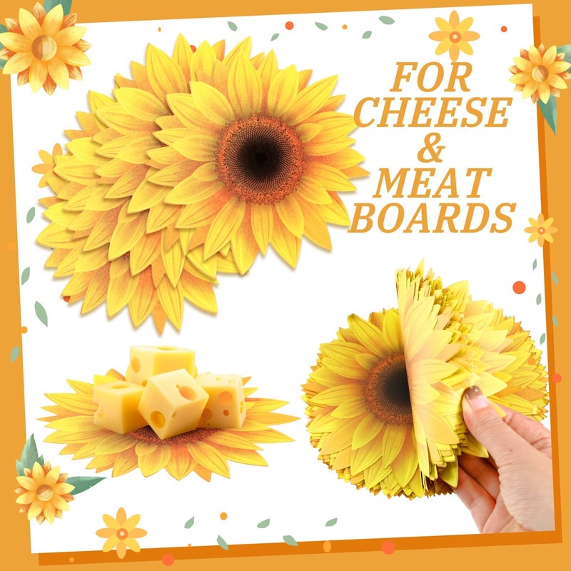 Tenceur 100 Count Sunflower Parchment Paper for Cheese 6 Small, gallery