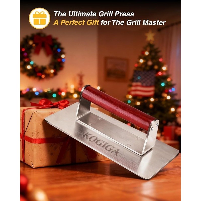 Rectangular Burger Smasher Meat Press Bacon Sandwich Griddle Cooking Weight Tool gallery