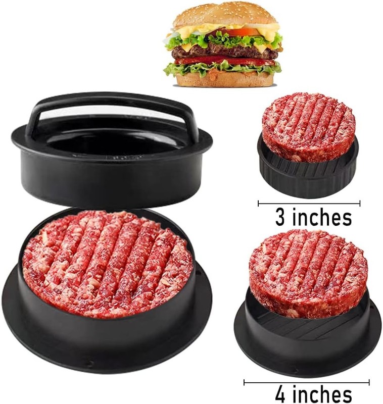 Burger Press Hamburger Press Patty Maker BBQ Grill 3-in-1 Non Stick Stuffed gallery