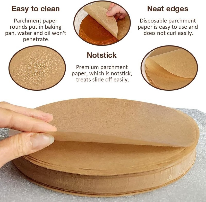 300 Pcs 8 Inch Round Parchment Paper, Paper for 8 Inch, Brown gallery