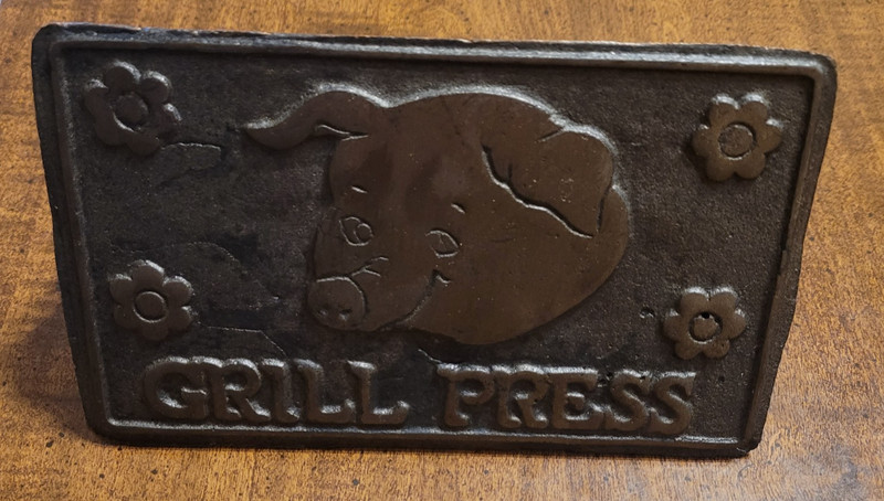Vintage Home Town Grill Press - Pig & Flowers Design - NICE gallery