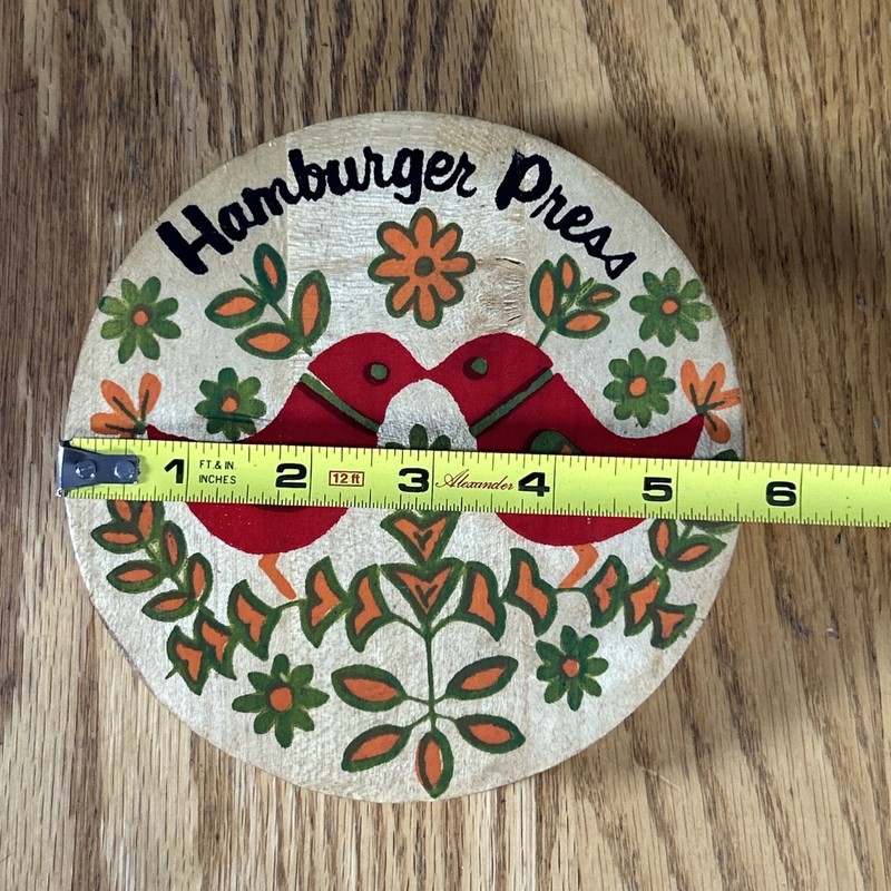 Vintage Hamburger Press Pennsylvania Dutch Mid Century Hand Painted gallery
