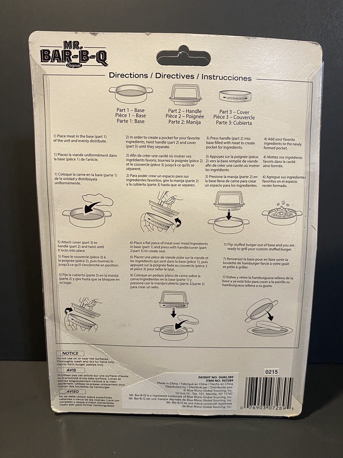 New Mr Bar B Q Stuffed Burger Press Hamburger Grilling Cooking NIP gallery
