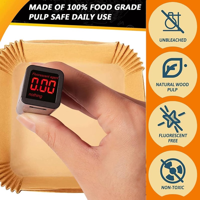 Air Fryer Disposable Paper Liners for COSORI Square-9inch-120pcs, Brown gallery