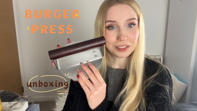 Stainless Steel Burger Smasher Press - 6" Heavy-Duty Grill Tool with Wood Handle gallery