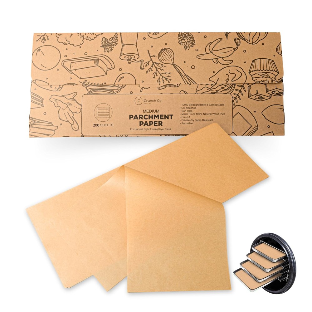 Crunch Co. 200 pack Parchment Paper For Harvest Right M - Medium, Natural