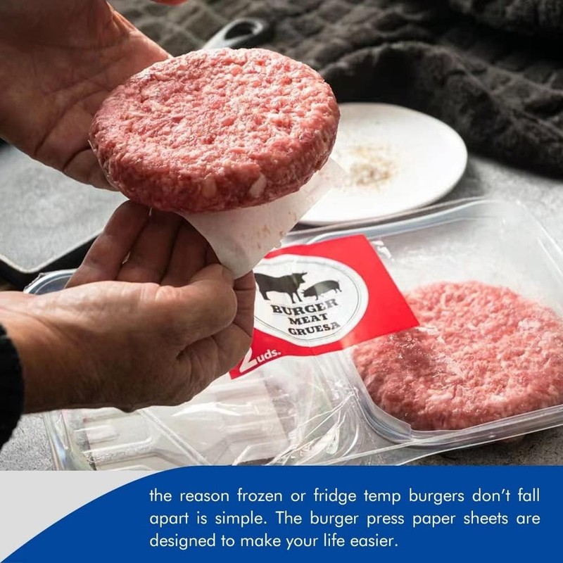500 Pcs Non-Stick Burger Patty Paper Hamburger Parchment Papers for Press Patty gallery