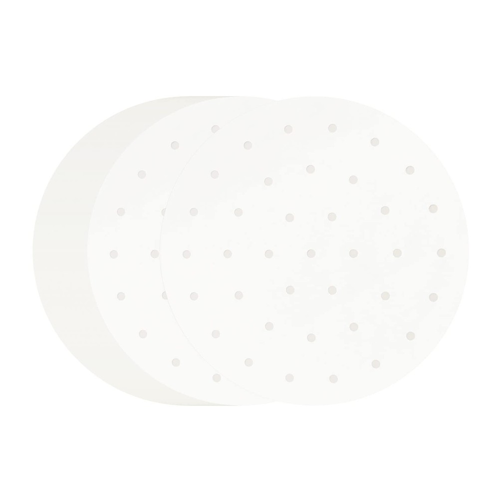 100 PCS Bamboo Steamer Liner, 10" 10 inch x10 x 0.01 inch, ['White']
