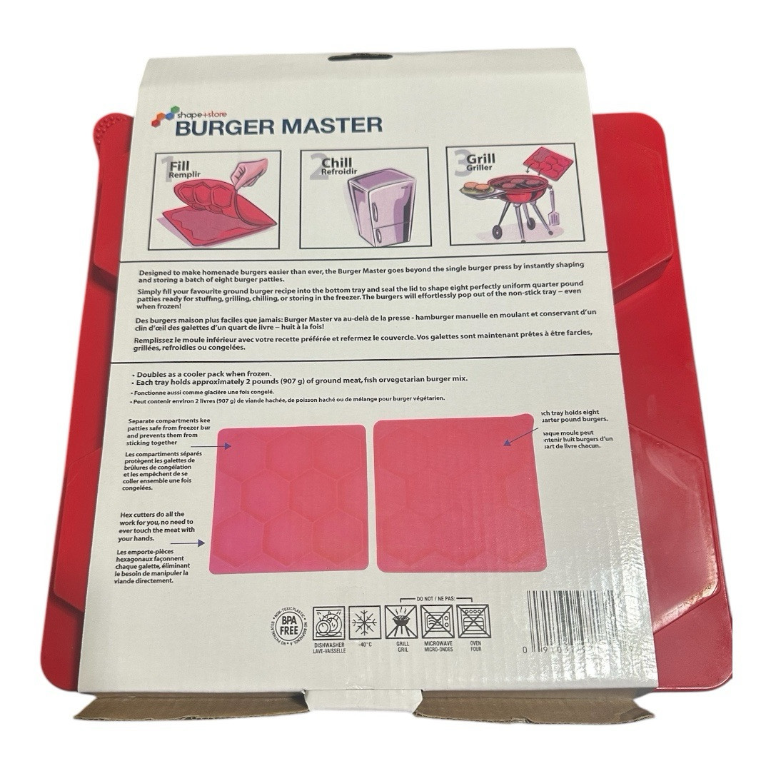 Burger Master 8-in-1 Burger Press and Freezer Container Shape+Store Dishwasher gallery