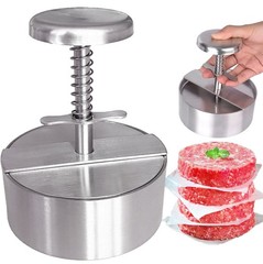 Stainless Steel Hamburger Patty Maker Burger Press For Grill Griddle Flat BBQ