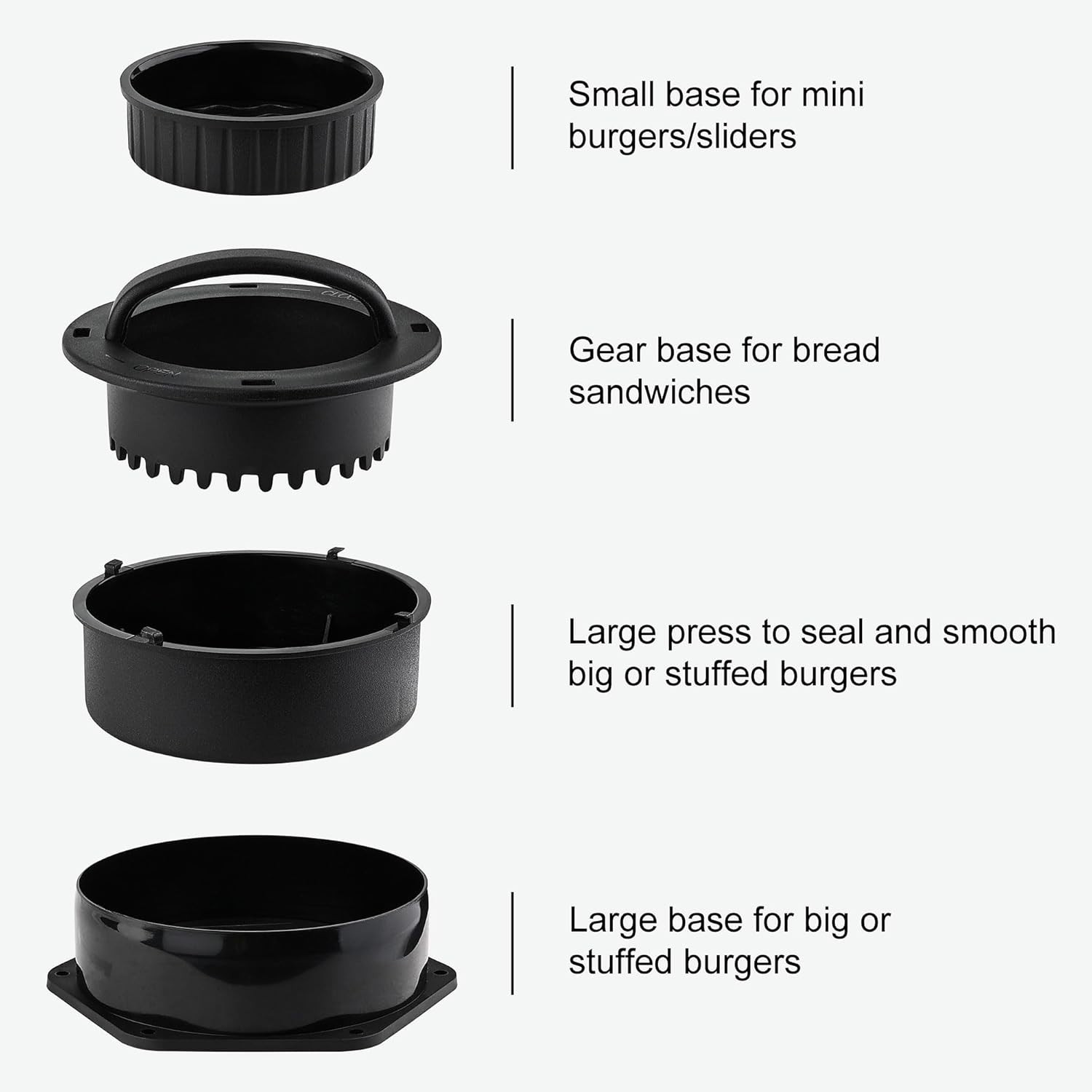 Smash Burger Press Kit - 4 in 1 Stuffed Burger Mold, Cast Iron Burger Presses... gallery