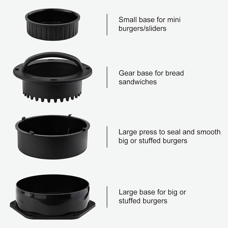 Smash Burger Press Kit - 4 in 1 Stuffed Burger Mold, Cast Iron Burger Presses, S gallery
