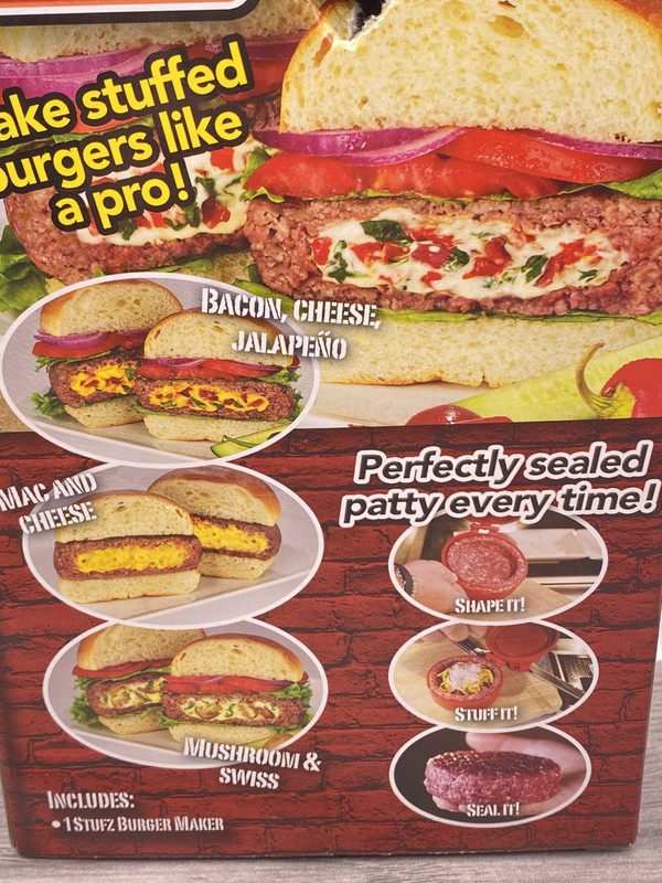 Stufz Stuffed Burger Press - Hamburger Patty Maker - As Seen On TV gallery