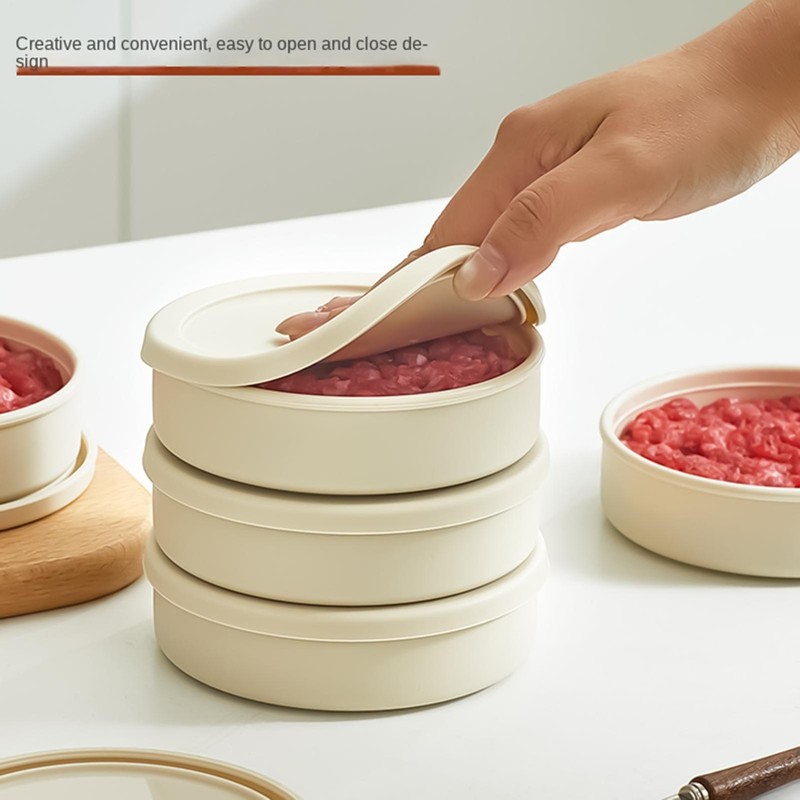 Burger Patty Storage Non Stick Silicone Food Storage Box Burger Patty gallery