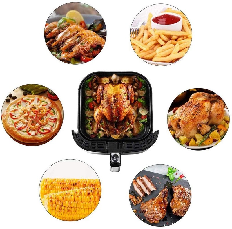 Air Fryer Parchment Paper Liners（10"×10"） Square 100Pcs 10 x 10 inches, Brown gallery