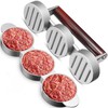 Mini Burger Press Patty Maker Three 2.6-inch Molds Small Aluminum Hamburger P... gallery