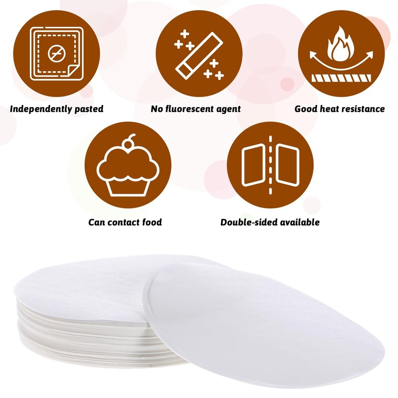 500 PCS Hamburger Patty Paper Round, 4.5 Inch one size, White gallery