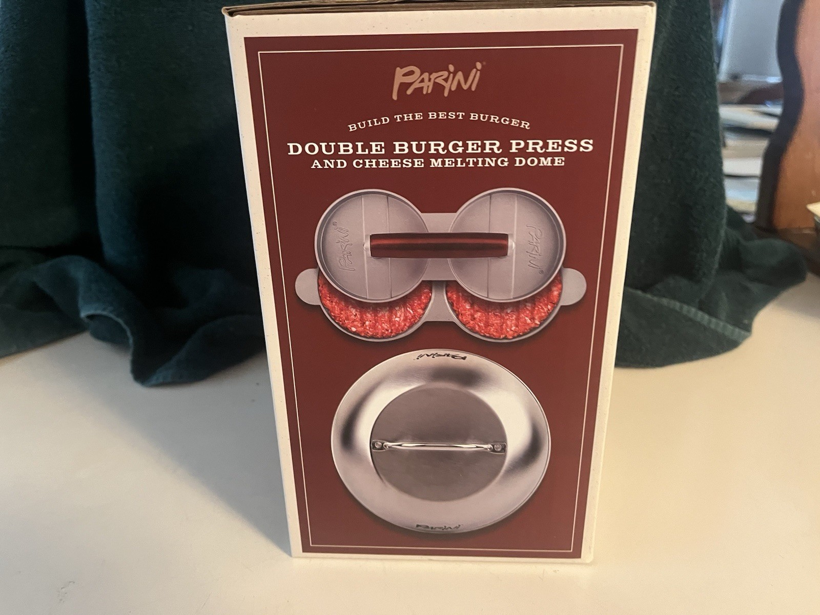 Parini Double Non-Stick Burger Press & Cheese Melting Dome 8.75" NIB gallery
