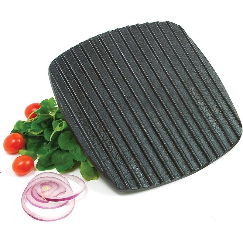 Enamel Cast Iron Italian Panini Press Griller Steaks Burgers Chicken Cooking New gallery