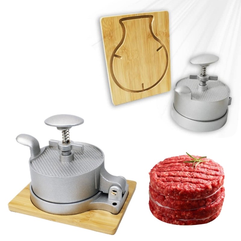 Spring Filled Hamburger Maker Tool Nonstick Face Quick Tidying For Beef Chicken gallery