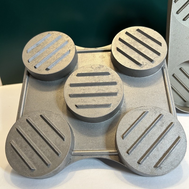 New/Unused Vintage Slider Burger Maker, Wood Handle $10 gallery